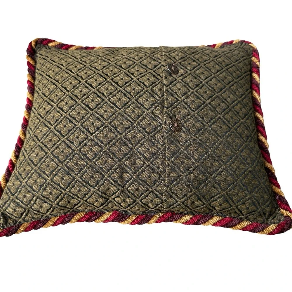 Vintage Sweet Dreams Throw Pillow 13x11 Inch Monkey Embellishment Red Tassel